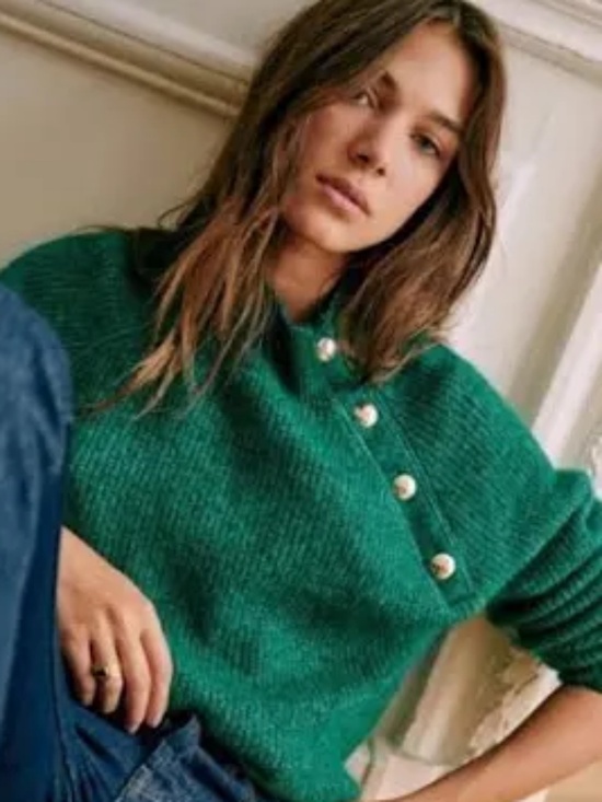 Sezane Sweaters - Sezane Trudy Jumper in 'Nature Green'' NWT